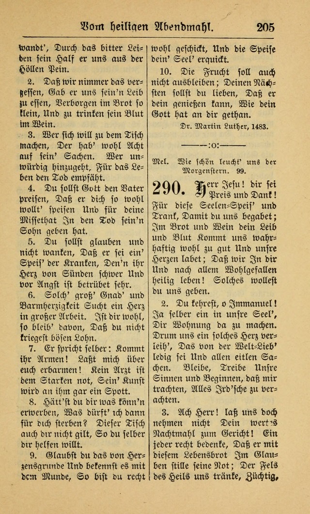 Gesangbuch für Gemeinden des Evangelisch-Lutherischen Bekenntnisses (14th ed.) page 205