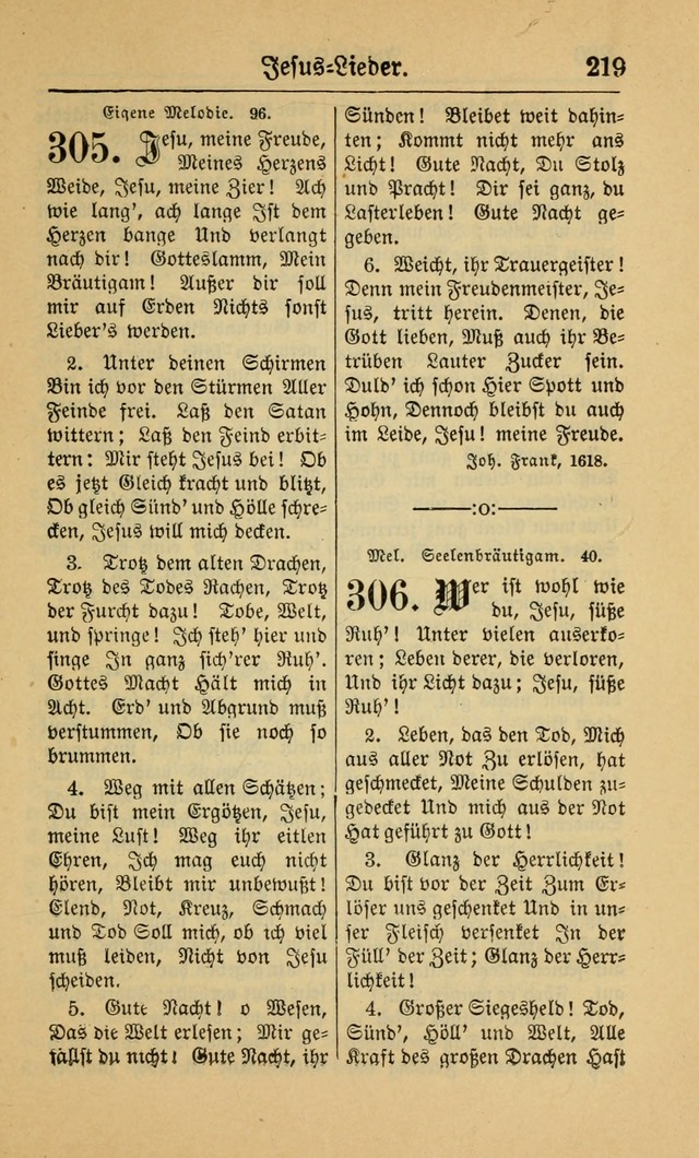 Gesangbuch für Gemeinden des Evangelisch-Lutherischen Bekenntnisses (14th ed.) page 219