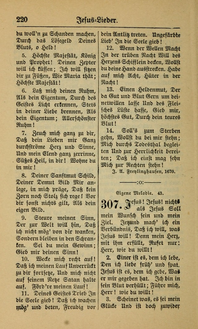 Gesangbuch für Gemeinden des Evangelisch-Lutherischen Bekenntnisses (14th ed.) page 220