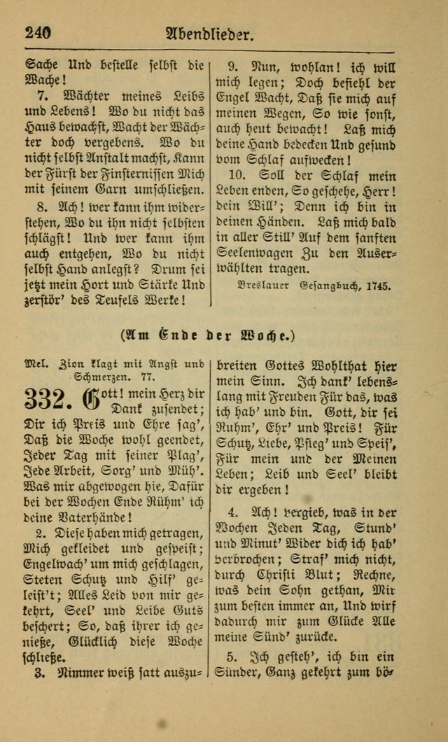 Gesangbuch für Gemeinden des Evangelisch-Lutherischen Bekenntnisses (14th ed.) page 240