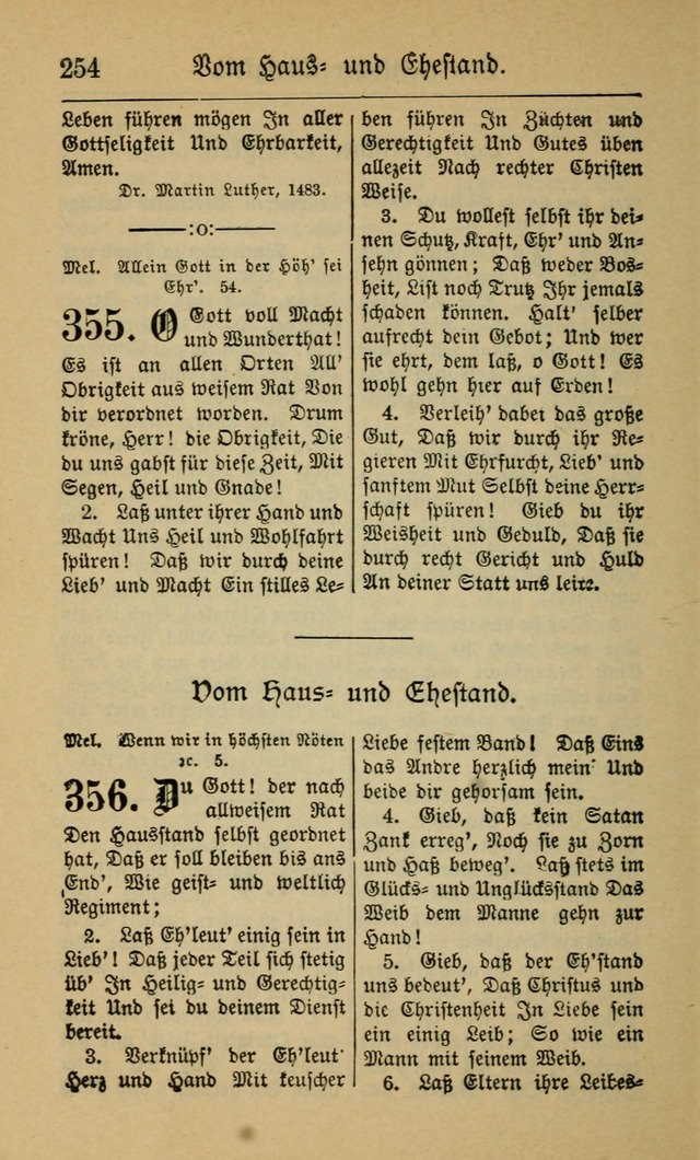 Gesangbuch für Gemeinden des Evangelisch-Lutherischen Bekenntnisses (14th ed.) page 254