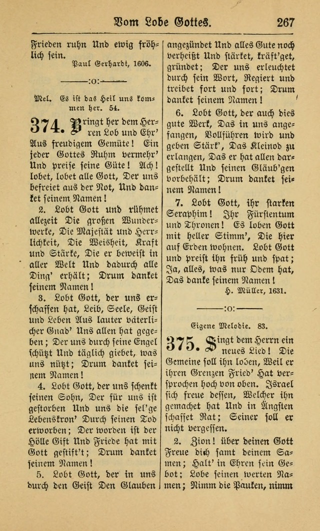 Gesangbuch für Gemeinden des Evangelisch-Lutherischen Bekenntnisses (14th ed.) page 267