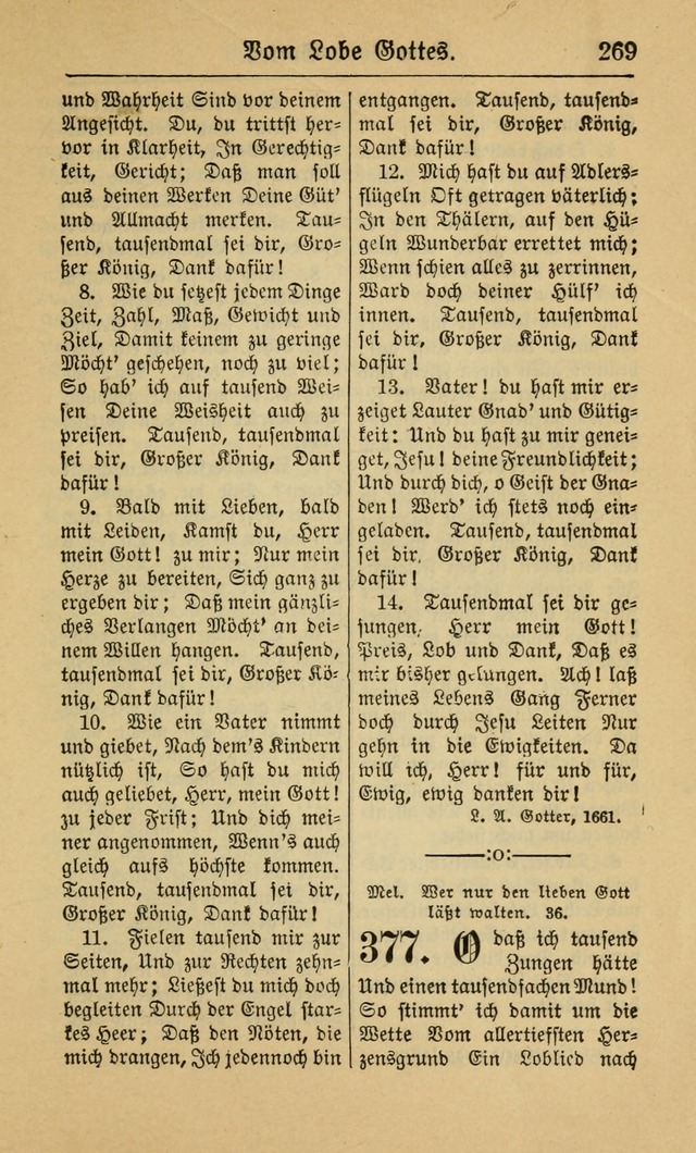 Gesangbuch für Gemeinden des Evangelisch-Lutherischen Bekenntnisses (14th ed.) page 269