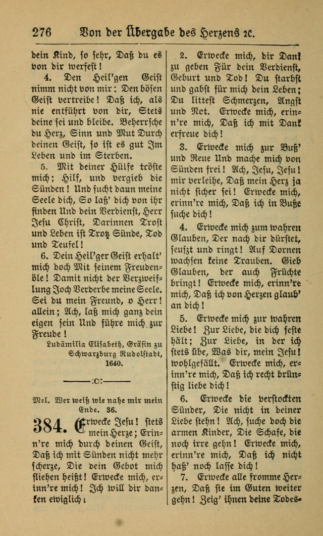 Gesangbuch für Gemeinden des Evangelisch-Lutherischen Bekenntnisses (14th ed.) page 276