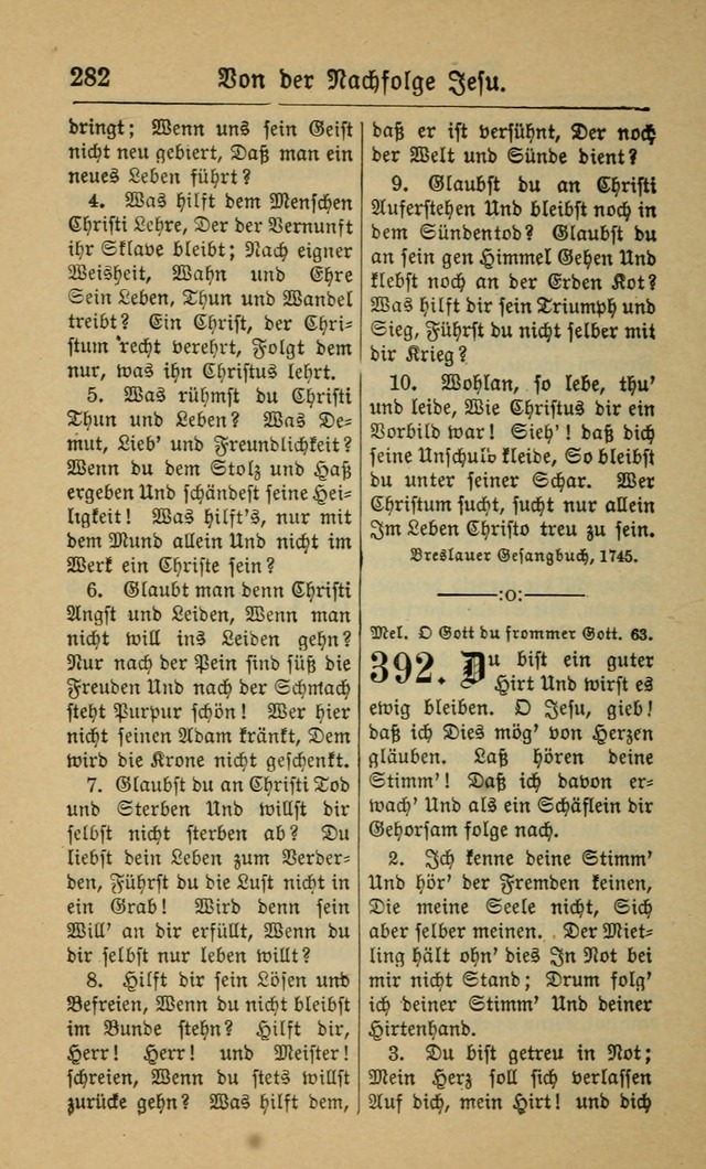 Gesangbuch für Gemeinden des Evangelisch-Lutherischen Bekenntnisses (14th ed.) page 282