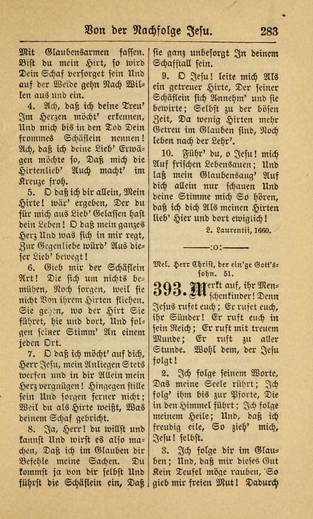 Gesangbuch für Gemeinden des Evangelisch-Lutherischen Bekenntnisses (14th ed.) page 283