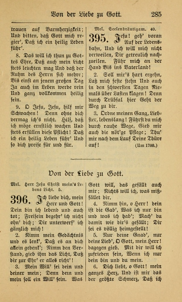 Gesangbuch für Gemeinden des Evangelisch-Lutherischen Bekenntnisses (14th ed.) page 285