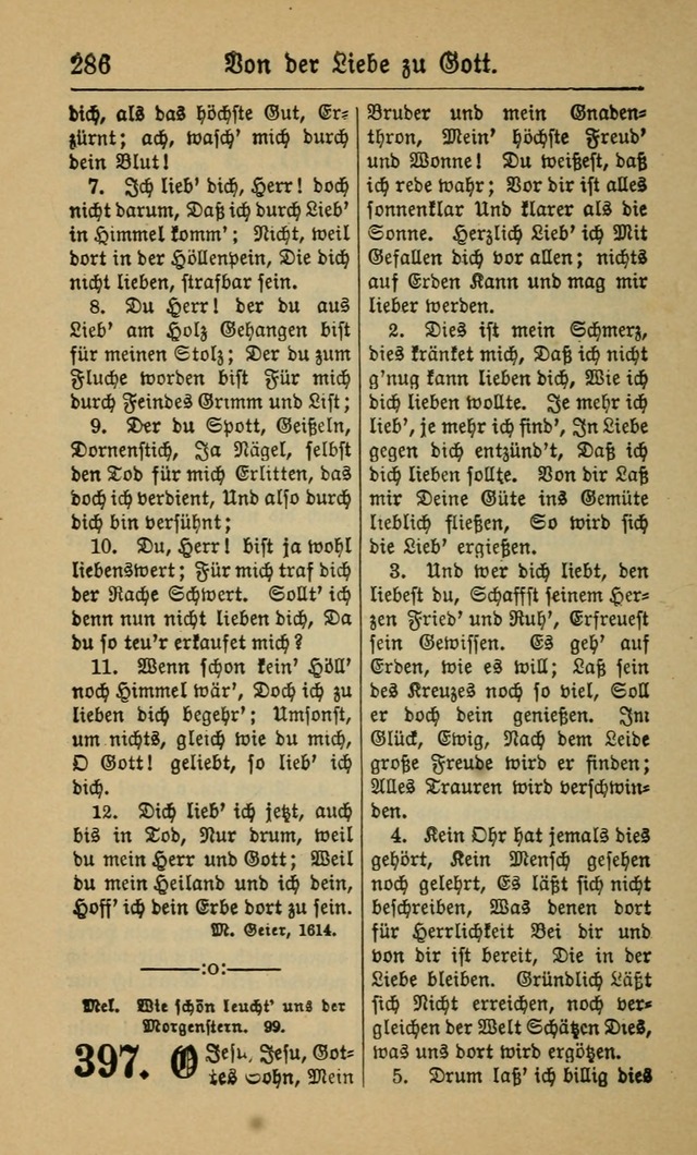 Gesangbuch für Gemeinden des Evangelisch-Lutherischen Bekenntnisses (14th ed.) page 286