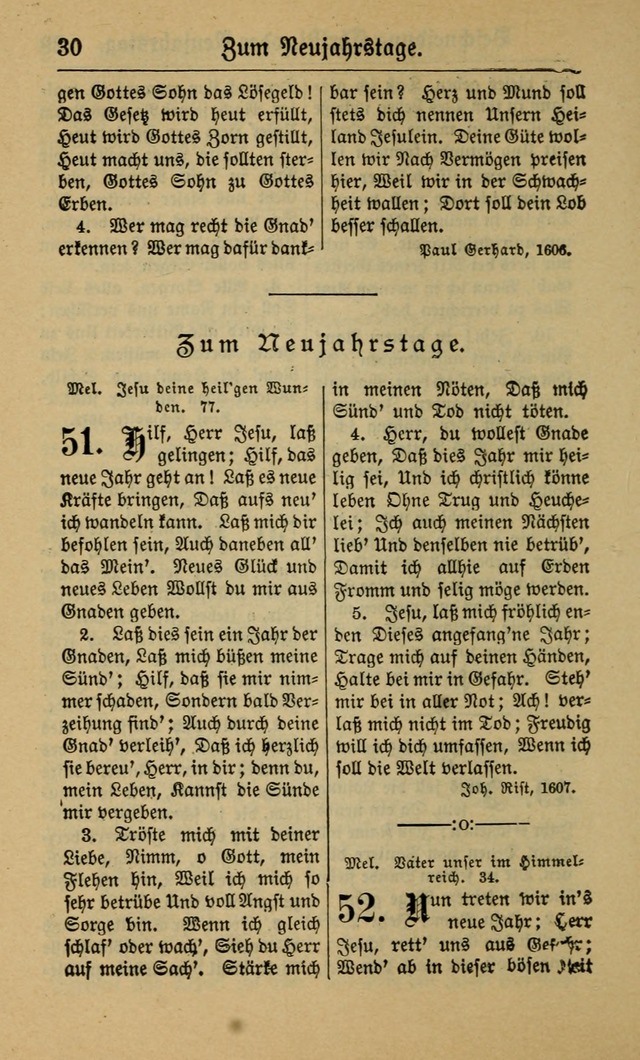 Gesangbuch für Gemeinden des Evangelisch-Lutherischen Bekenntnisses (14th ed.) page 30