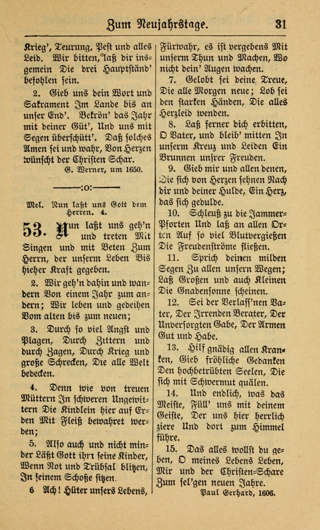 Gesangbuch für Gemeinden des Evangelisch-Lutherischen Bekenntnisses (14th ed.) page 31