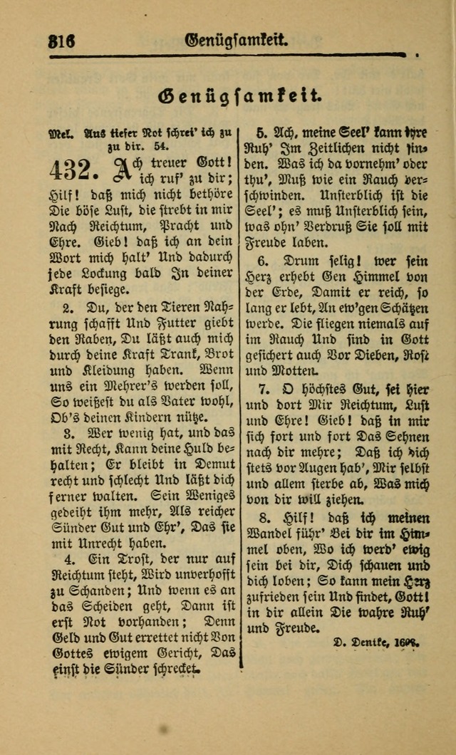 Gesangbuch für Gemeinden des Evangelisch-Lutherischen Bekenntnisses (14th ed.) page 316