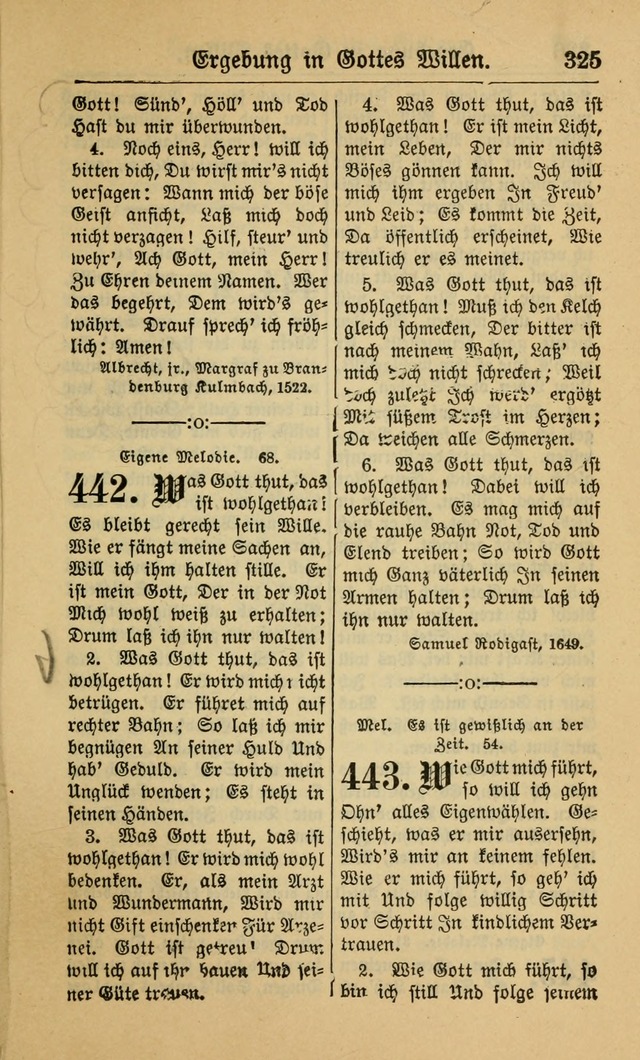 Gesangbuch für Gemeinden des Evangelisch-Lutherischen Bekenntnisses (14th ed.) page 325