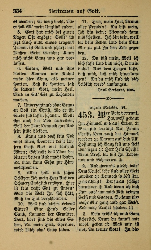 Gesangbuch für Gemeinden des Evangelisch-Lutherischen Bekenntnisses (14th ed.) page 334