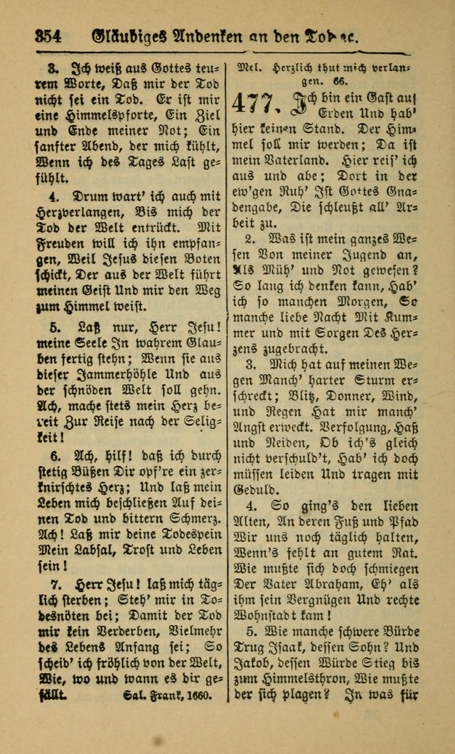 Gesangbuch für Gemeinden des Evangelisch-Lutherischen Bekenntnisses (14th ed.) page 354