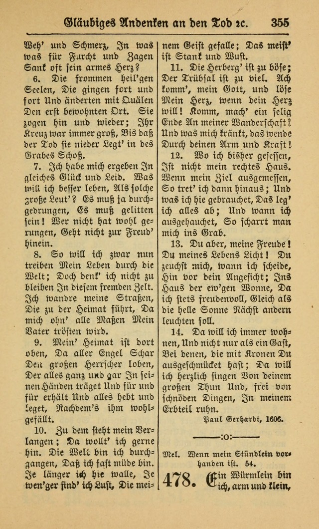 Gesangbuch für Gemeinden des Evangelisch-Lutherischen Bekenntnisses (14th ed.) page 355