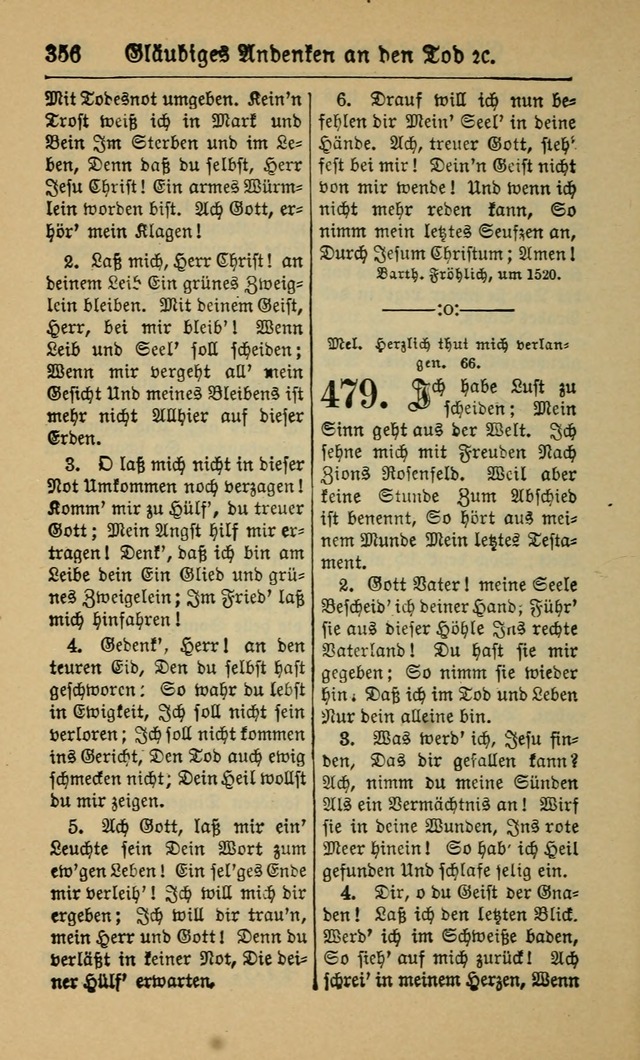 Gesangbuch für Gemeinden des Evangelisch-Lutherischen Bekenntnisses (14th ed.) page 356