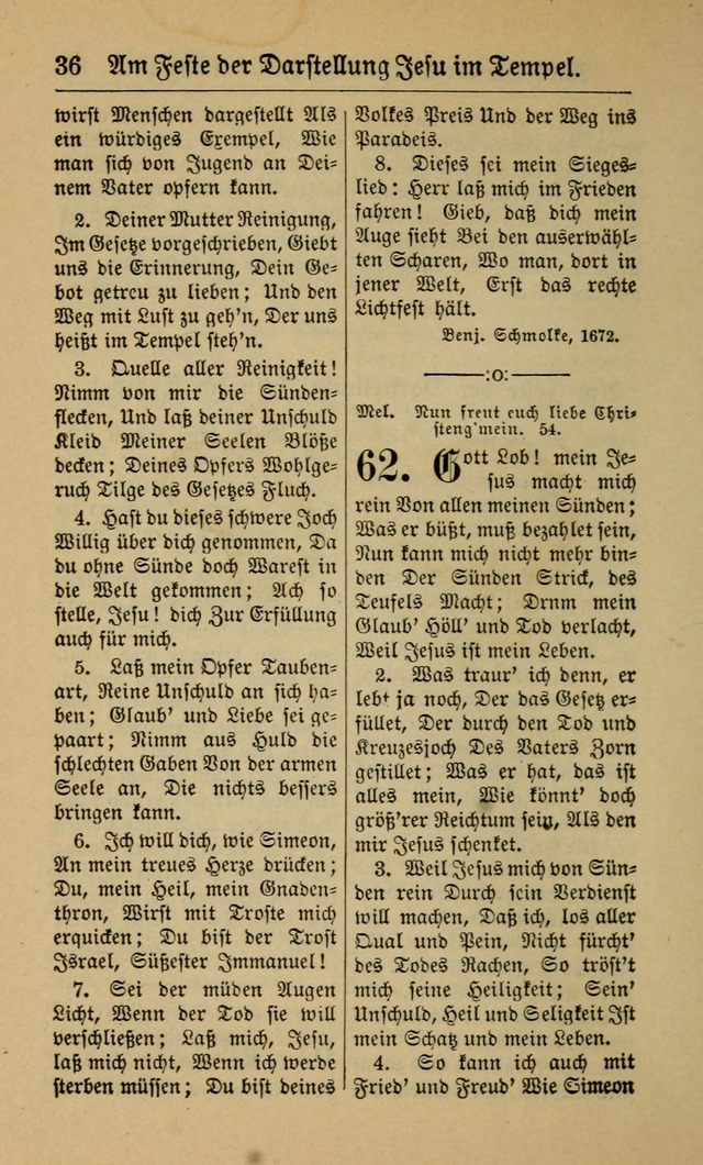 Gesangbuch für Gemeinden des Evangelisch-Lutherischen Bekenntnisses (14th ed.) page 36