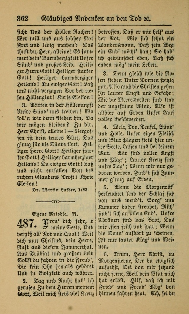 Gesangbuch für Gemeinden des Evangelisch-Lutherischen Bekenntnisses (14th ed.) page 362