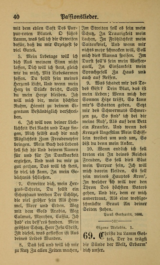 Gesangbuch für Gemeinden des Evangelisch-Lutherischen Bekenntnisses (14th ed.) page 40