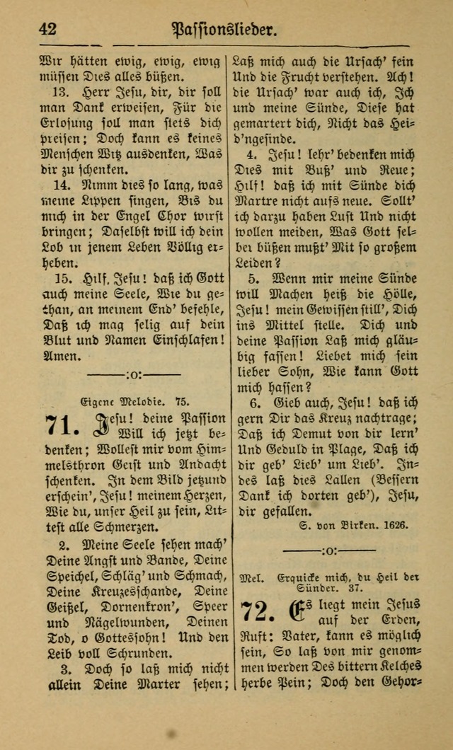 Gesangbuch für Gemeinden des Evangelisch-Lutherischen Bekenntnisses (14th ed.) page 42