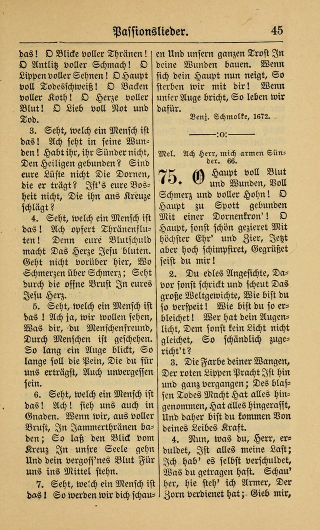 Gesangbuch für Gemeinden des Evangelisch-Lutherischen Bekenntnisses (14th ed.) page 45