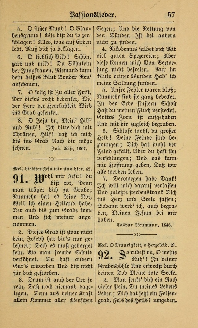 Gesangbuch für Gemeinden des Evangelisch-Lutherischen Bekenntnisses (14th ed.) page 57