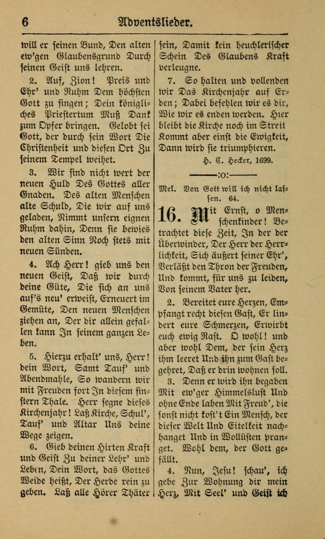 Gesangbuch für Gemeinden des Evangelisch-Lutherischen Bekenntnisses (14th ed.) page 6