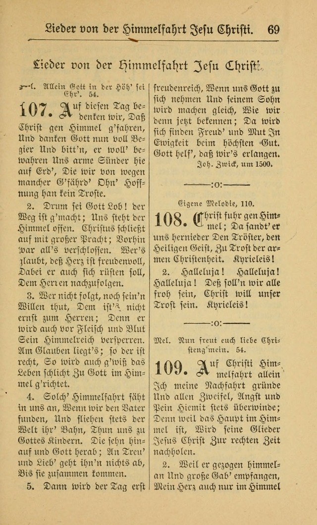 Gesangbuch für Gemeinden des Evangelisch-Lutherischen Bekenntnisses (14th ed.) page 69