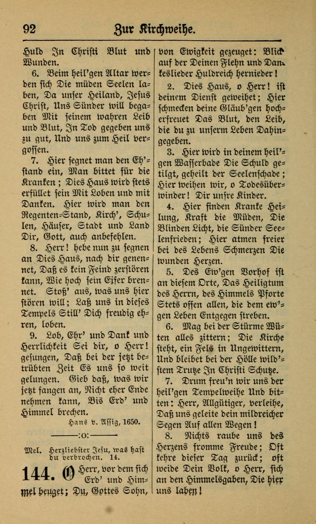 Gesangbuch für Gemeinden des Evangelisch-Lutherischen Bekenntnisses (14th ed.) page 92