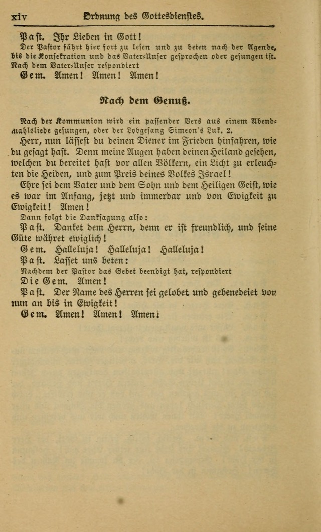 Gesangbuch für Gemeinden des Evangelisch-Lutherischen Bekenntnisses (14th ed.) page xviii