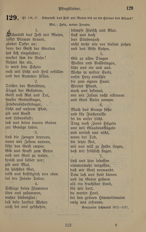 Gesangbuch: zum gottesdienstlichen und häuslichen Gebrauch in Evangelischen Mennoniten-Gemeinden (3rd ed.) page 113