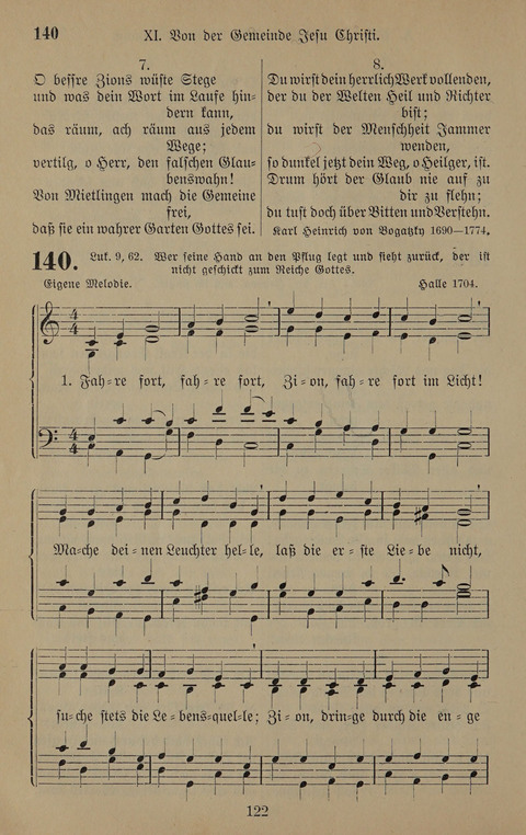 Gesangbuch: zum gottesdienstlichen und häuslichen Gebrauch in Evangelischen Mennoniten-Gemeinden (3rd ed.) page 122