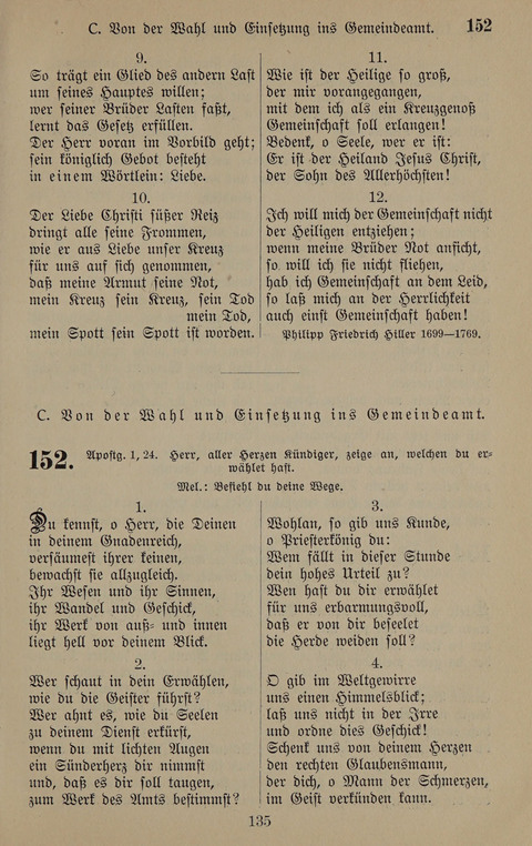 Gesangbuch: zum gottesdienstlichen und häuslichen Gebrauch in Evangelischen Mennoniten-Gemeinden (3rd ed.) page 135