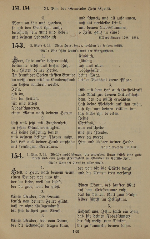 Gesangbuch: zum gottesdienstlichen und häuslichen Gebrauch in Evangelischen Mennoniten-Gemeinden (3rd ed.) page 136