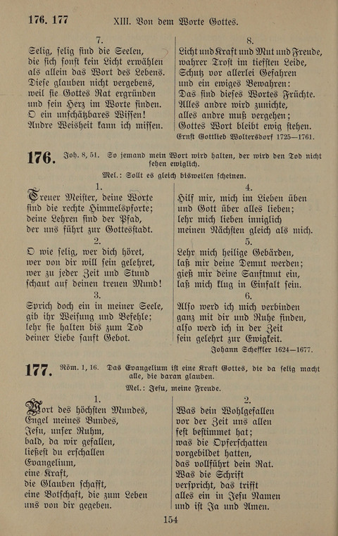 Gesangbuch: zum gottesdienstlichen und häuslichen Gebrauch in Evangelischen Mennoniten-Gemeinden (3rd ed.) page 154