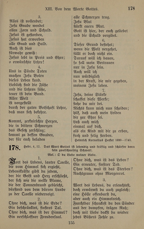 Gesangbuch: zum gottesdienstlichen und häuslichen Gebrauch in Evangelischen Mennoniten-Gemeinden (3rd ed.) page 155