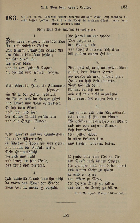 Gesangbuch: zum gottesdienstlichen und häuslichen Gebrauch in Evangelischen Mennoniten-Gemeinden (3rd ed.) page 159