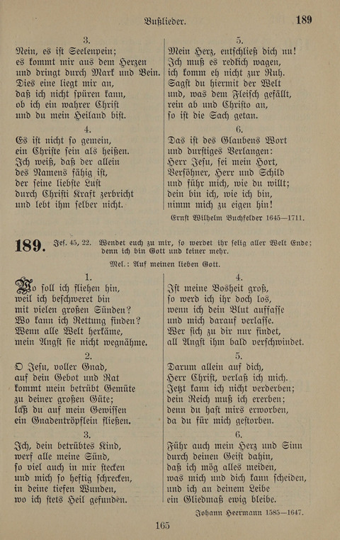 Gesangbuch: zum gottesdienstlichen und häuslichen Gebrauch in Evangelischen Mennoniten-Gemeinden (3rd ed.) page 165