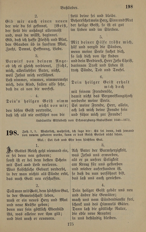 Gesangbuch: zum gottesdienstlichen und häuslichen Gebrauch in Evangelischen Mennoniten-Gemeinden (3rd ed.) page 175