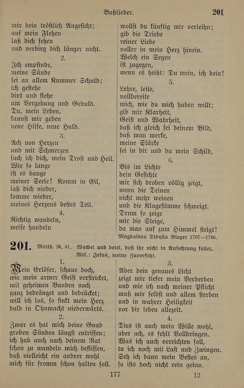 Gesangbuch: zum gottesdienstlichen und häuslichen Gebrauch in Evangelischen Mennoniten-Gemeinden (3rd ed.) page 177