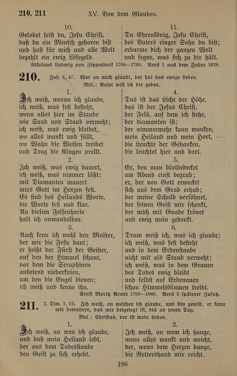 Gesangbuch: zum gottesdienstlichen und häuslichen Gebrauch in Evangelischen Mennoniten-Gemeinden (3rd ed.) page 186