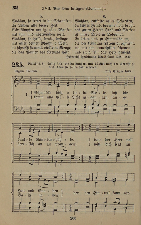 Gesangbuch: zum gottesdienstlichen und häuslichen Gebrauch in Evangelischen Mennoniten-Gemeinden (3rd ed.) page 206