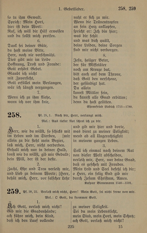 Gesangbuch: zum gottesdienstlichen und häuslichen Gebrauch in Evangelischen Mennoniten-Gemeinden (3rd ed.) page 225