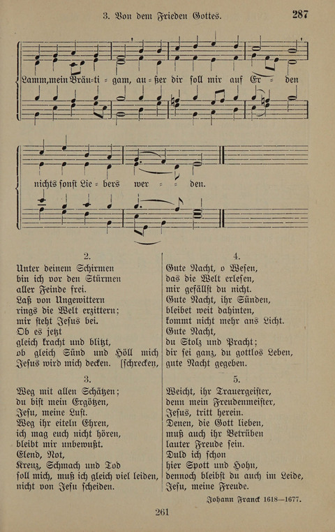 Gesangbuch: zum gottesdienstlichen und häuslichen Gebrauch in Evangelischen Mennoniten-Gemeinden (3rd ed.) page 261