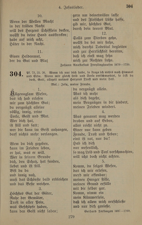 Gesangbuch: zum gottesdienstlichen und häuslichen Gebrauch in Evangelischen Mennoniten-Gemeinden (3rd ed.) page 279