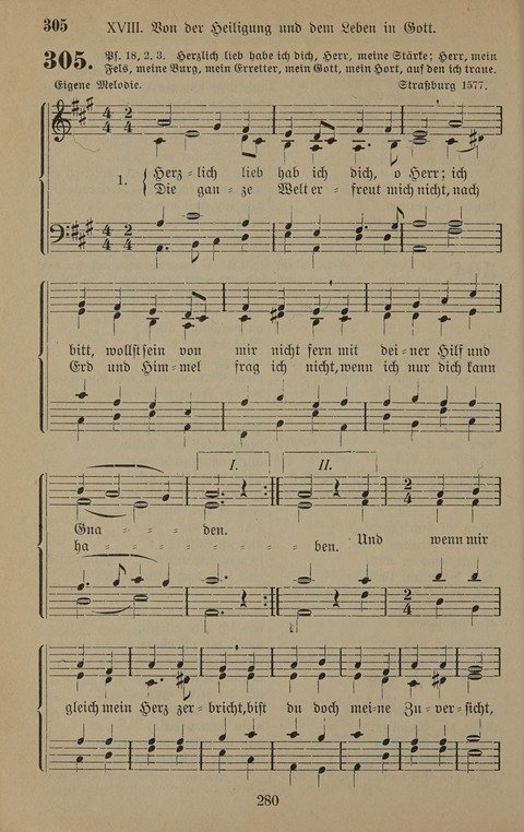 Gesangbuch: zum gottesdienstlichen und häuslichen Gebrauch in Evangelischen Mennoniten-Gemeinden (3rd ed.) page 280