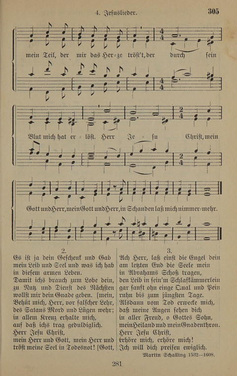 Gesangbuch: zum gottesdienstlichen und häuslichen Gebrauch in Evangelischen Mennoniten-Gemeinden (3rd ed.) page 281