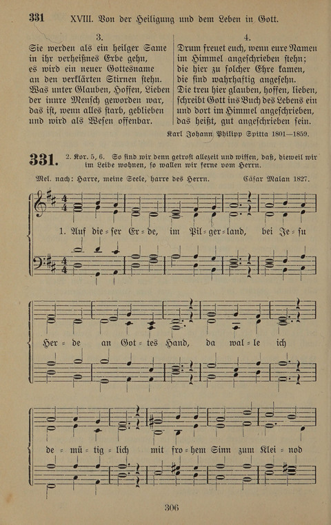 Gesangbuch: zum gottesdienstlichen und häuslichen Gebrauch in Evangelischen Mennoniten-Gemeinden (3rd ed.) page 306