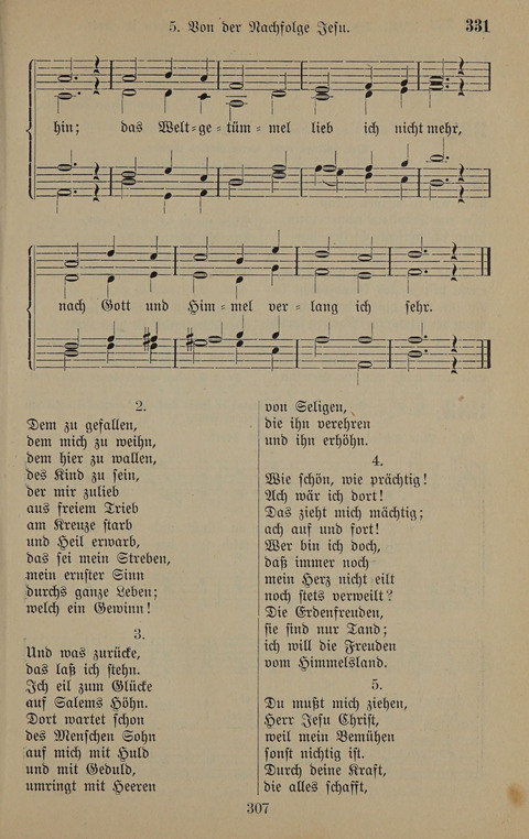 Gesangbuch: zum gottesdienstlichen und häuslichen Gebrauch in Evangelischen Mennoniten-Gemeinden (3rd ed.) page 307