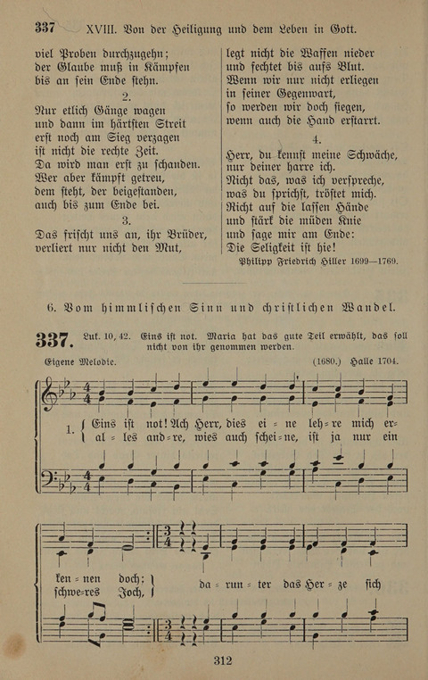 Gesangbuch: zum gottesdienstlichen und häuslichen Gebrauch in Evangelischen Mennoniten-Gemeinden (3rd ed.) page 312